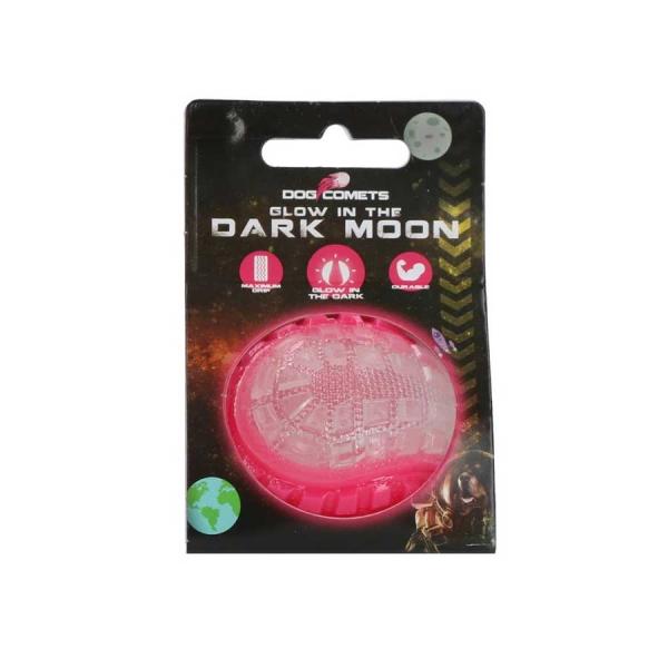 Dog Comets Glow In The Dark Moon Ball M Pink 7,5cm